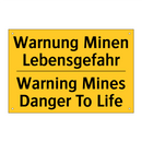 Warnung Minen Lebensgefahr - Warning Mines Danger To Life
