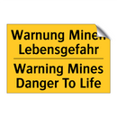 Warnung Minen Lebensgefahr - Warning Mines Danger To Life