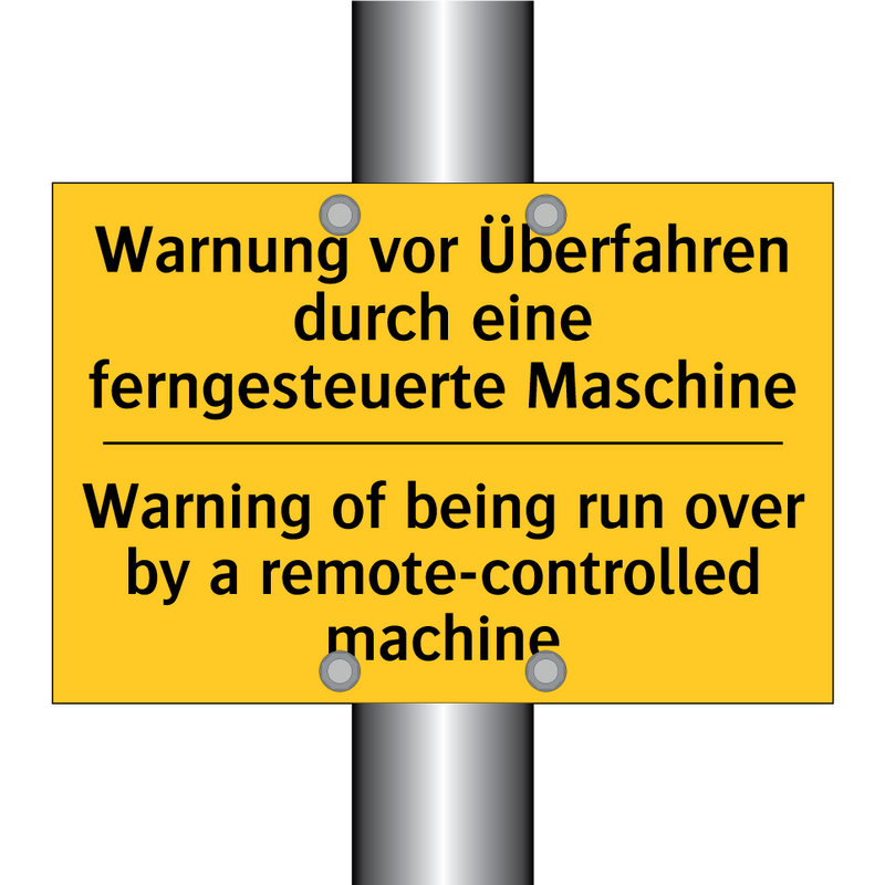 Warnung vor Überfahren durch eine /.../ - Warning of being run over by a /.../