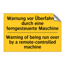 Warnung vor Überfahren durch eine /.../ - Warning of being run over by a /.../