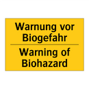 Warnung vor Biogefahr - Warning of Biohazard