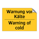 Warnung vor Kälte - Warning of cold