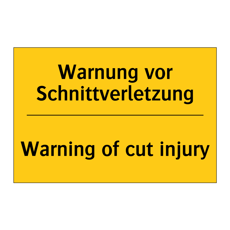Warnaufkleber „Vorsicht Schnittgefahr“ – 5 Cm, 6 Stück, Selbstklebend Für Werkzeuge & Maschinen