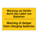 Warnung vor Gefahr durch das Laden /.../ - Warning of danger from charging /.../