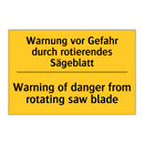 Warnung vor Gefahr durch rotierendes /.../ - Warning of danger from rotating /.../