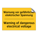 Warnung vor gefährlicher elektrischer /.../ - Warning of dangerous electrical /.../