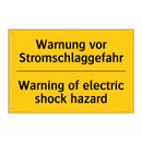 Warnung vor Stromschlaggefahr - Warning of electric shock hazard/.../