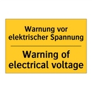 Warnung vor elektrischer Spannung/.../ - Warning of electrical voltage