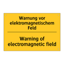 Warnung vor elektromagnetischem /.../ - Warning of electromagnetic field/.../