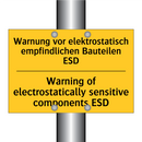 Warnung vor elektrostatisch empfindlichen /.../ - Warning of electrostatically sensitive /.../