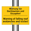 Warnung vor Dachlawinen und Eiszapfen!/.../ - Warning of falling roof avalanches /.../