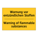 Warnung vor entzündlichen Stoffen/.../ - Warning of flammable substances/.../