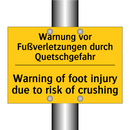 Warnung vor Fußverletzungen durch /.../ - Warning of foot injury due to /.../