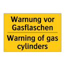Warnung vor Gasflaschen - Warning of gas cylinders