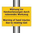 Warnung vor Handverletzungen durch /.../ - Warning of hand injuries due to /.../