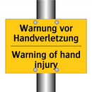 Warnung vor Handverletzung - Warning of hand injury