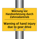Warnung vor Handverletzung durch /.../ - Warning of hand injury due to /.../