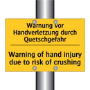 Warnung vor Handverletzung durch /.../ - Warning of hand injury due to /.../