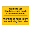 Warnung vor Handverletzung durch /.../ - Warning of hand injury due to /.../