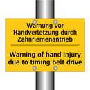 Warnung vor Handverletzung durch /.../ - Warning of hand injury due to /.../