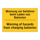 Warnung vor Gefahren beim Laden /.../ - Warning of hazards from charging /.../
