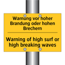 Warnung vor hoher Brandung oder /.../ - Warning of high surf or high breaking /.../