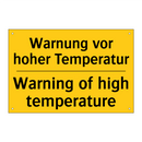 Warnung vor hoher Temperatur - Warning of high temperature