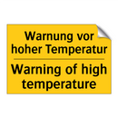 Warnung vor hoher Temperatur - Warning of high temperature
