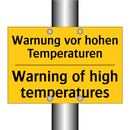 Warnung vor hohen Temperaturen - Warning of high temperatures