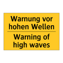 Warnung vor hohen Wellen - Warning of high waves