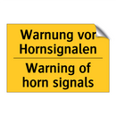 Warnung vor Hornsignalen - Warning of horn signals