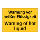 Warnung vor heißer Flüssigkeit - Warning of hot liquid
