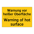 Warnung vor heißer Oberfläche - Warning of hot surface