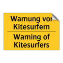 Warnung vor Kitesurfern - Warning of Kitesurfers