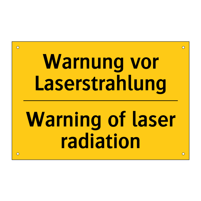 Warnung vor Laserstrahlung - Warning of laser radiation