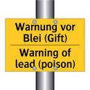 Warnung vor Blei (Gift) - Warning of lead (poison)