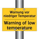 Warnung vor niedriger Temperatur/.../ - Warning of low temperature