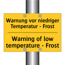 Warnung vor niedriger Temperatur /.../ - Warning of low temperature - Frost/.../