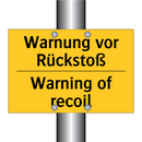 Warnung vor Rückstoß - Warning of recoil