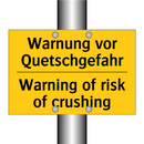 Warnung vor Quetschgefahr - Warning of risk of crushing