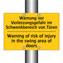 Warnung vor Verletzungsgefahr /.../ - Warning of risk of injury in the /.../