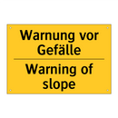 Warnung vor Gefälle - Warning of slope