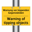 Warnung vor kippenden Gegenständen/.../ - Warning of tipping objects