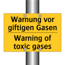 Warnung vor giftigen Gasen - Warning of toxic gases