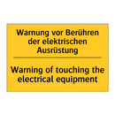 Warnung vor Berühren der elektrischen /.../ - Warning of touching the electrical /.../