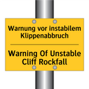 Warnung vor instabilem Klippenabbruch/.../ - Warning Of Unstable Cliff Rockfall/.../