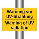 Warnung vor UV-Strahlung - Warning of UV radiation