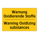 Warnung Oxidierende Stoffe - Warning Oxidizing substances