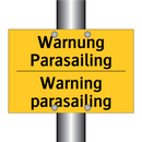 Warnung Parasailing - Warning parasailing