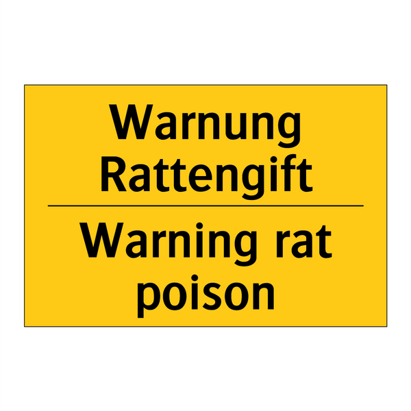 Warnung Rattengift - Warning rat poison